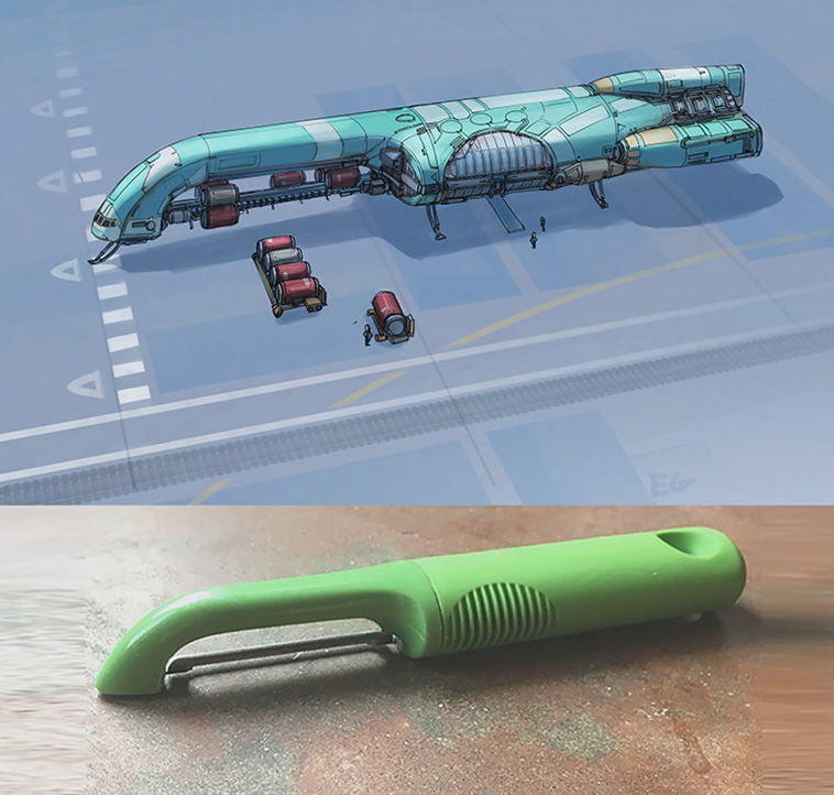 objects transform spaceships