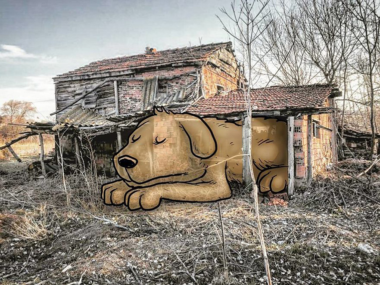 illustrations giants urban landscapes