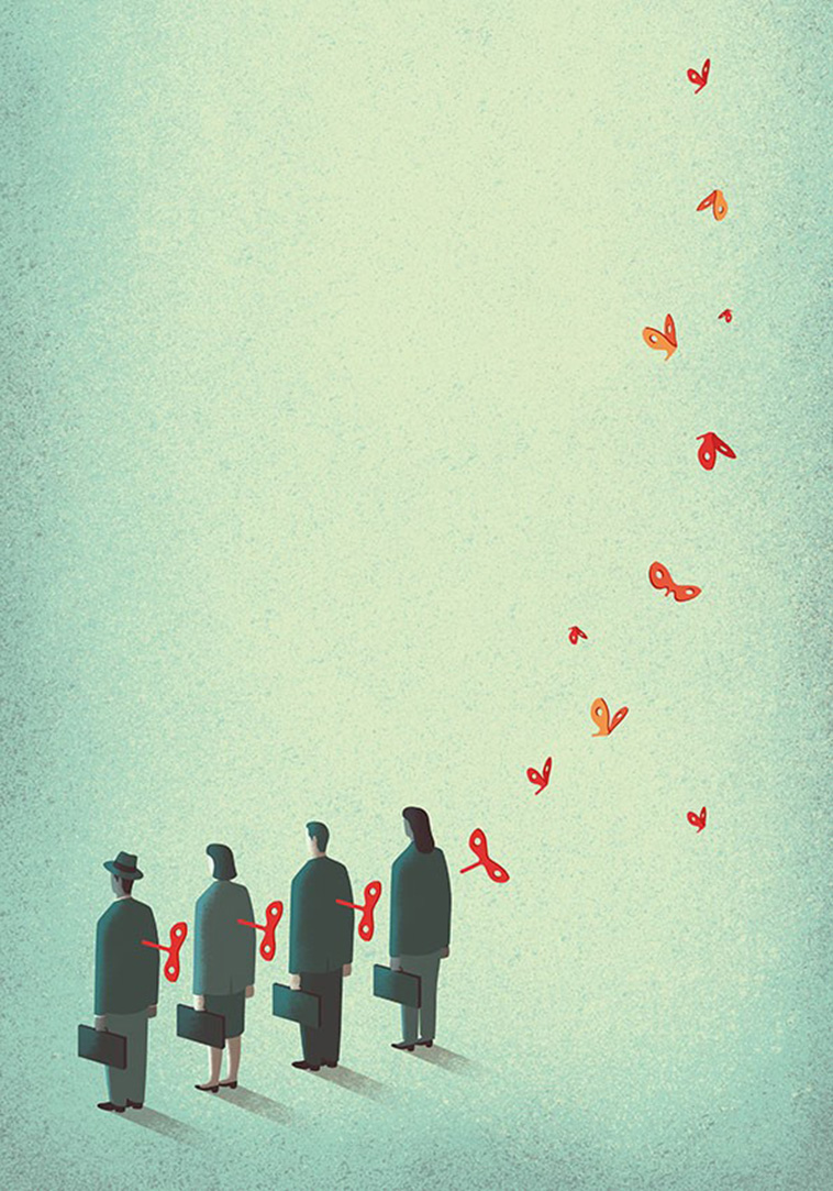 caricatures modern world