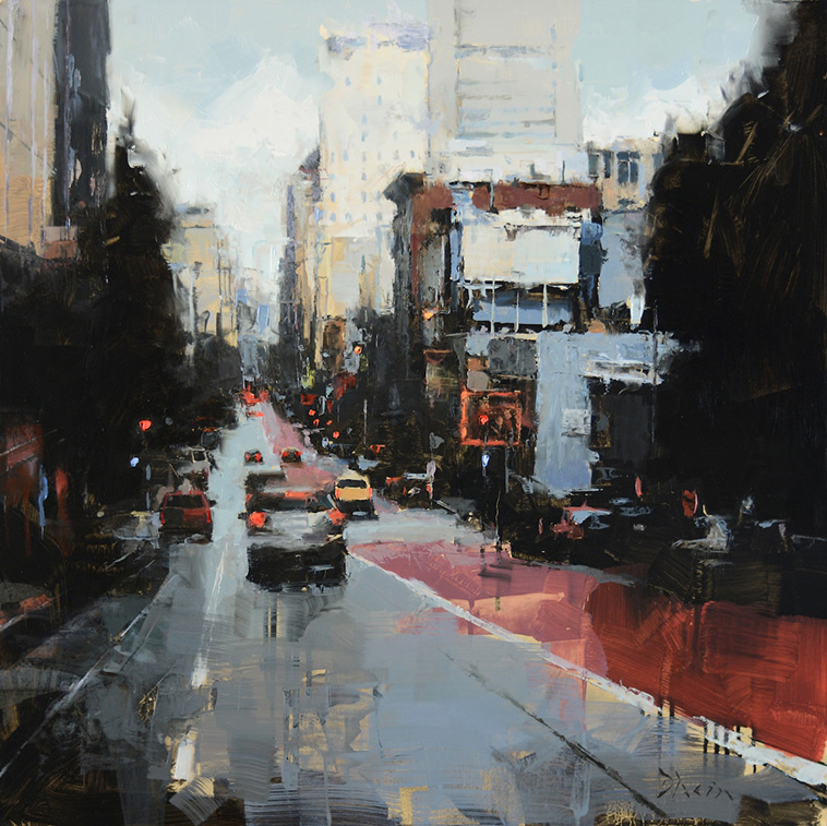 oil paintings of city life