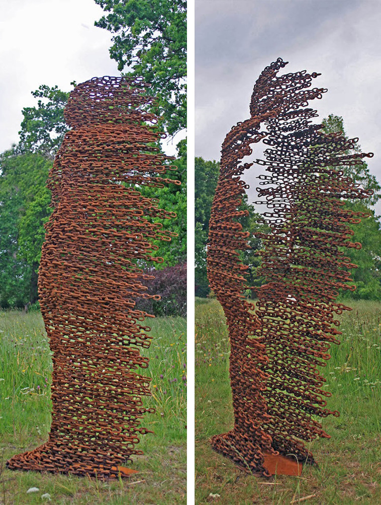 life-size metal sculptures