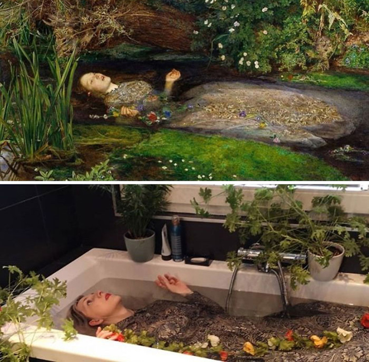 people are recreating paintings
