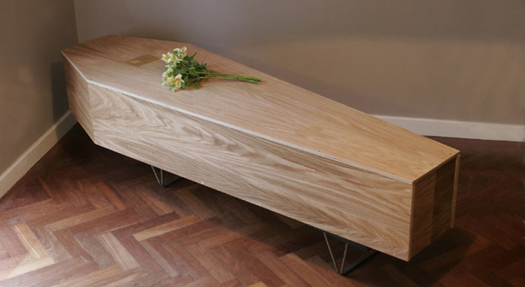 Bookshelf transforms to coffin
