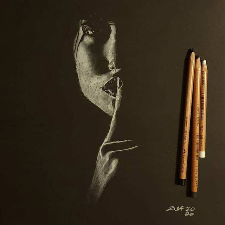 Charcoal and Pastel Portraits
