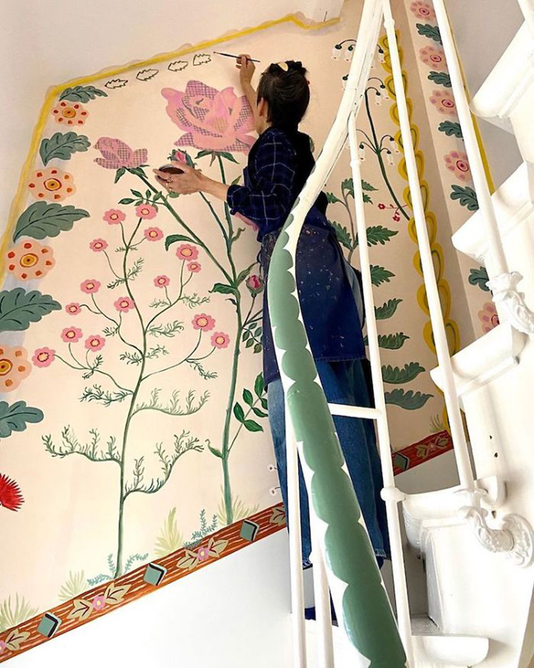 flower paintings house