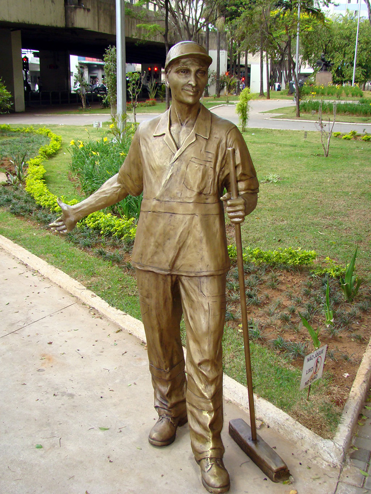 street sweeper statue