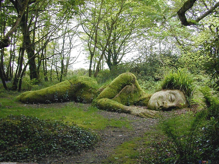 Mud Maid sculpture in The Lost Gardens of Heligan