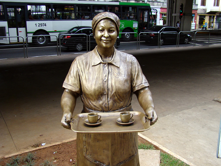 waitress statue