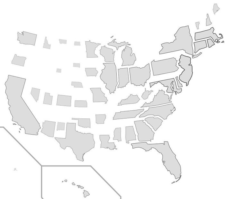 USA facts map
