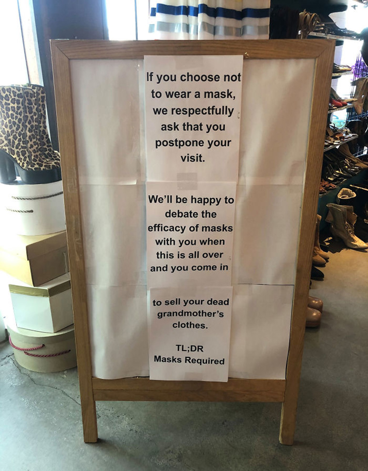 covid restaurant shop signs