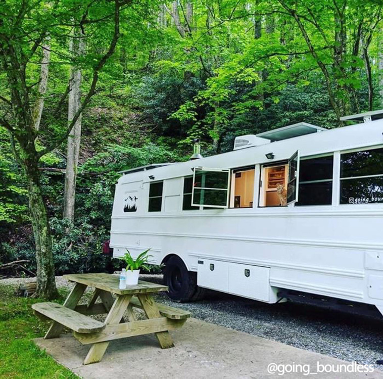 old school bus cozy house