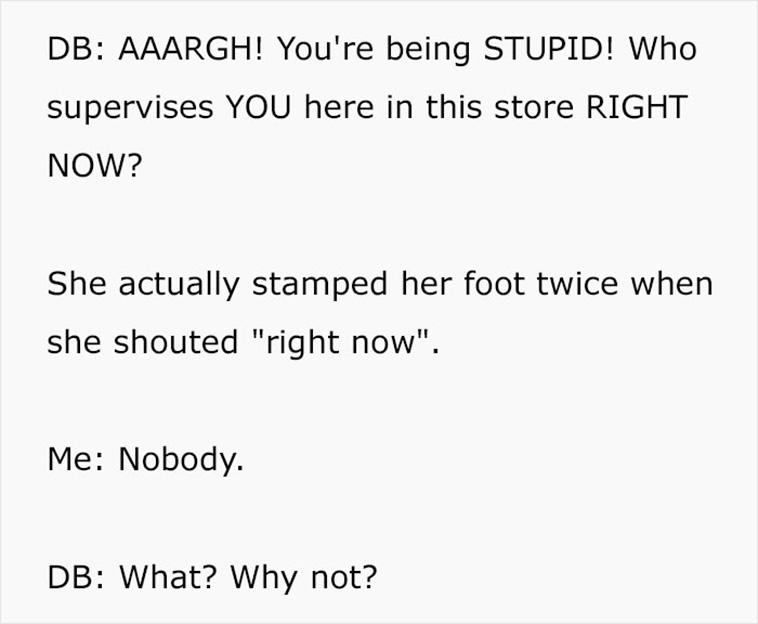 woman mistakes someone for employee