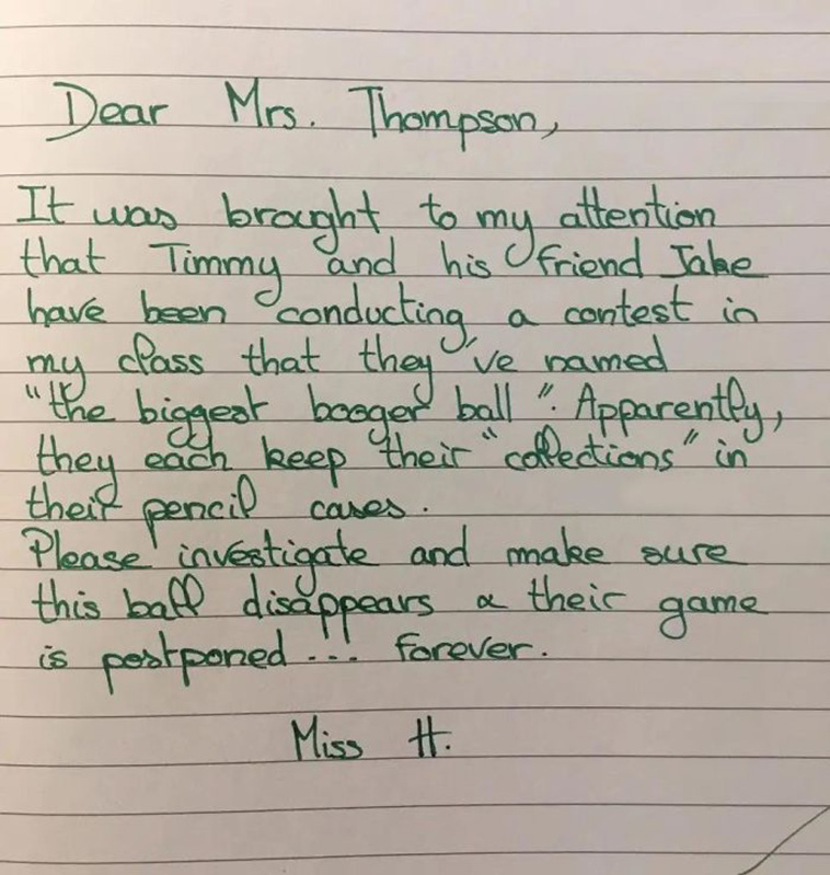 awkward teacher notes
