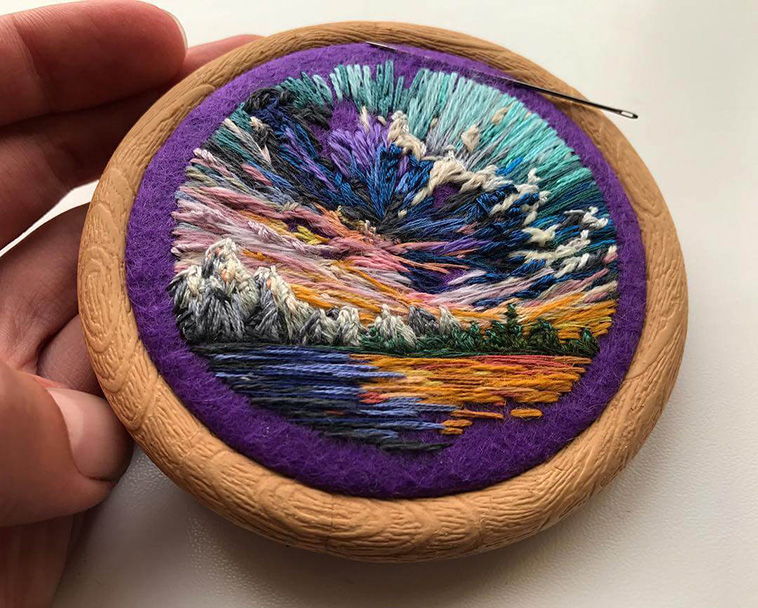embroidery landscape