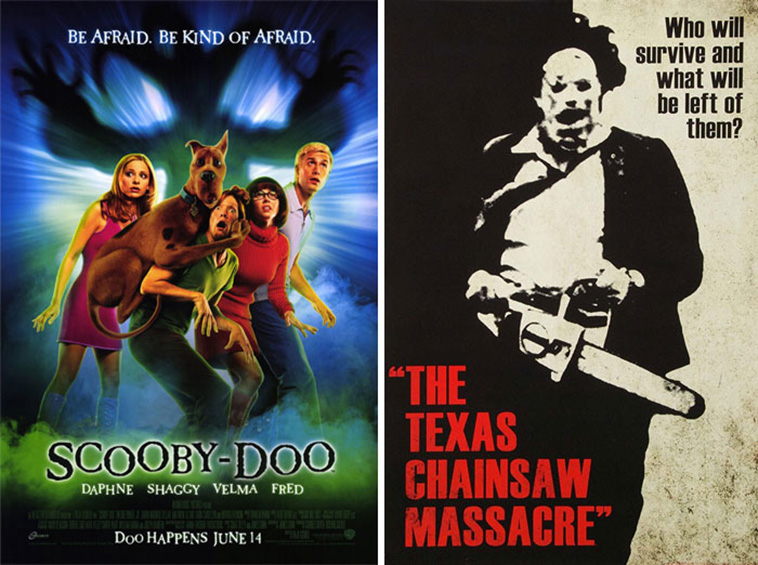 unrelated movies described same sentence