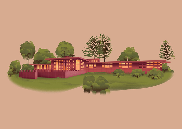 illustrations of homes frank lloyd wright