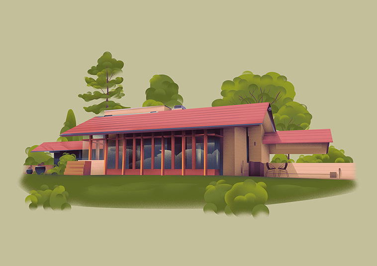 illustrations of homes frank lloyd wright