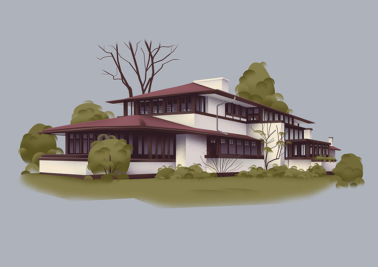 illustrations of homes frank lloyd wright