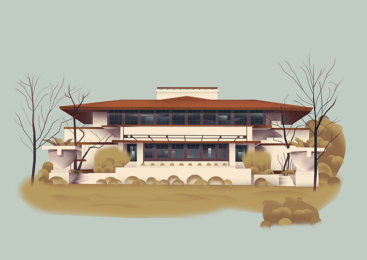 illustrations of homes frank lloyd wright