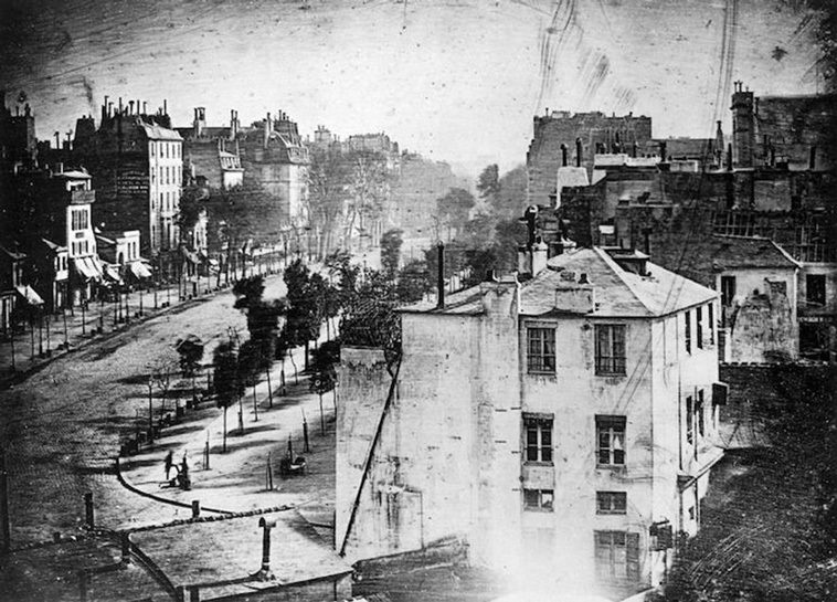 first photograph of people