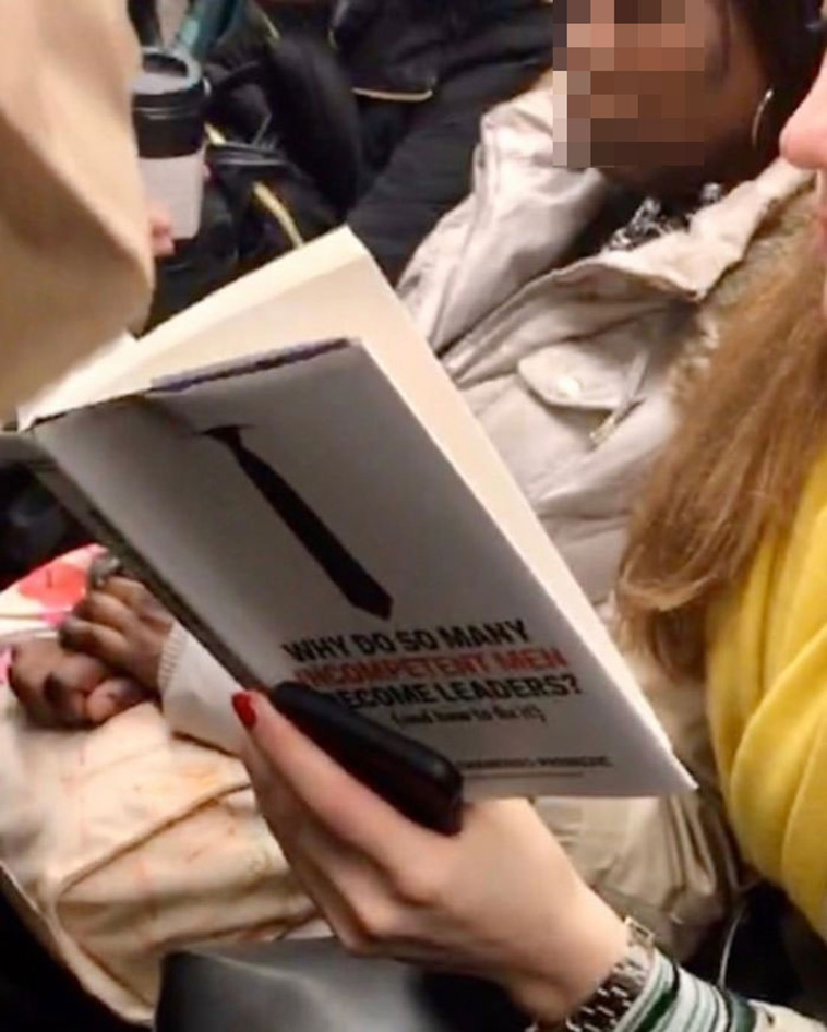 subway book reading