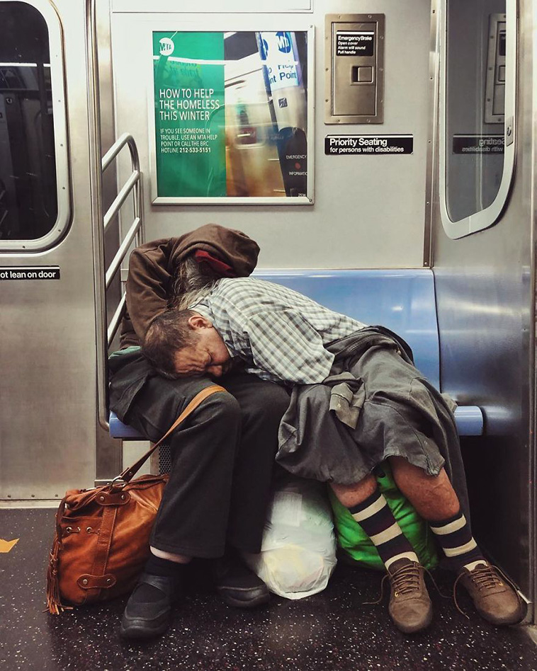 woman uses iphone photograph strangers