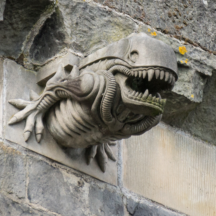 alien gargoyle Paisley Abbey