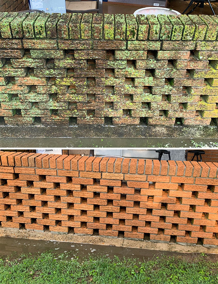 before after pressure washing