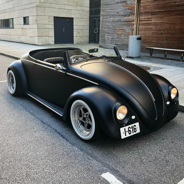 black volkswagen beetle