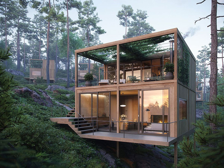 floating cabins