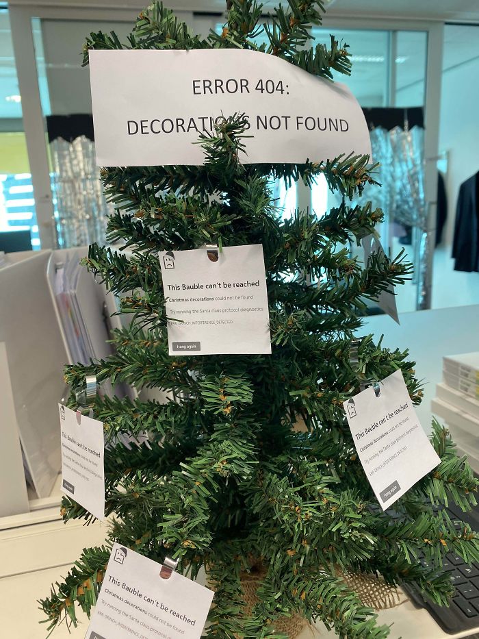 work place christmas trees