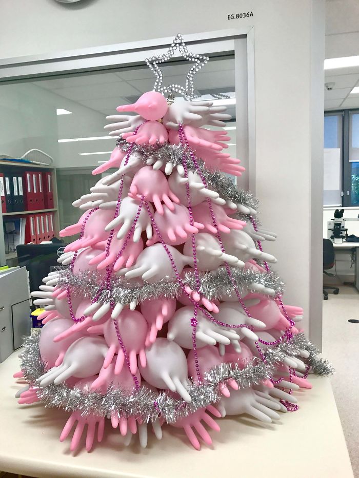 work place christmas trees