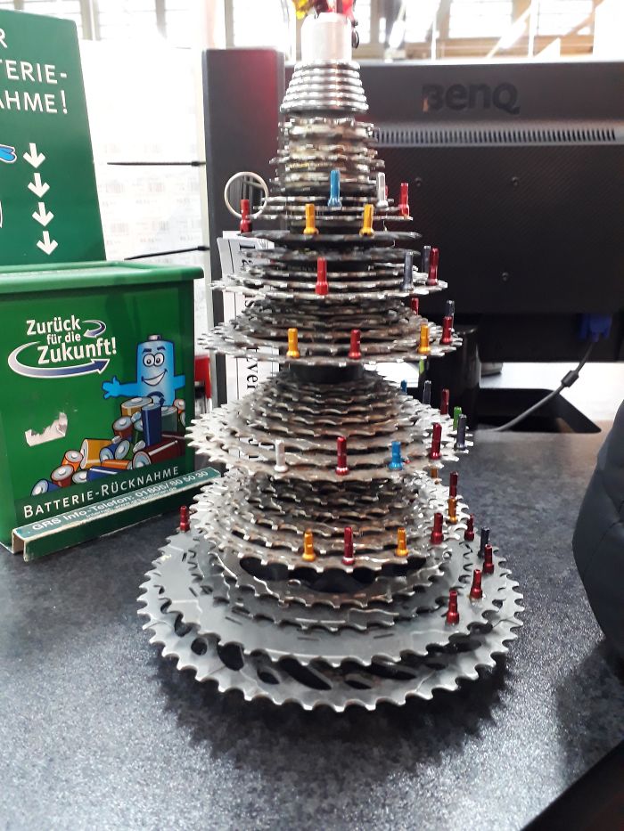 work place christmas trees