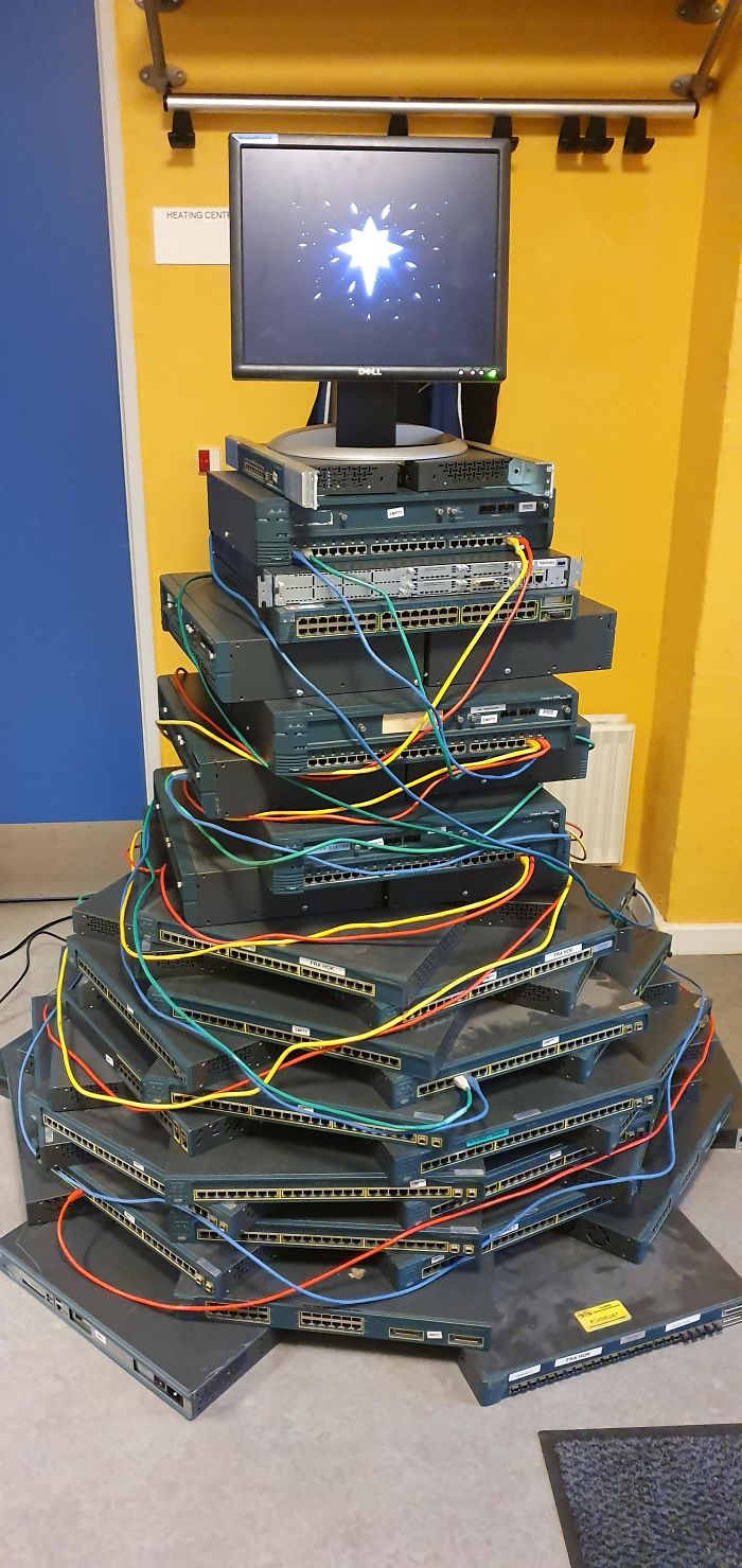 work place christmas trees