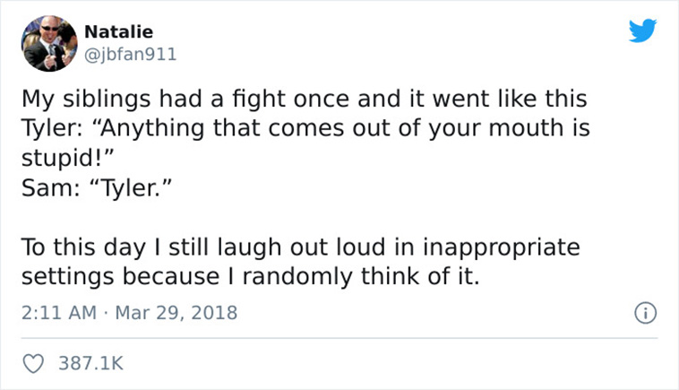 funny siblings tweets