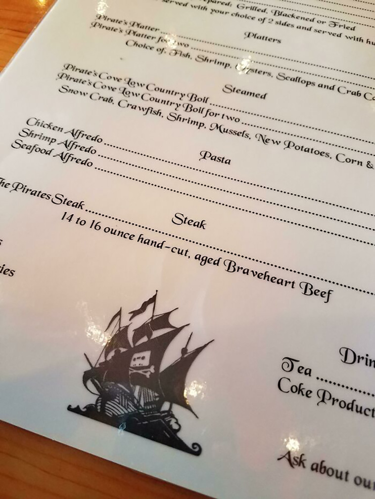 menu fails