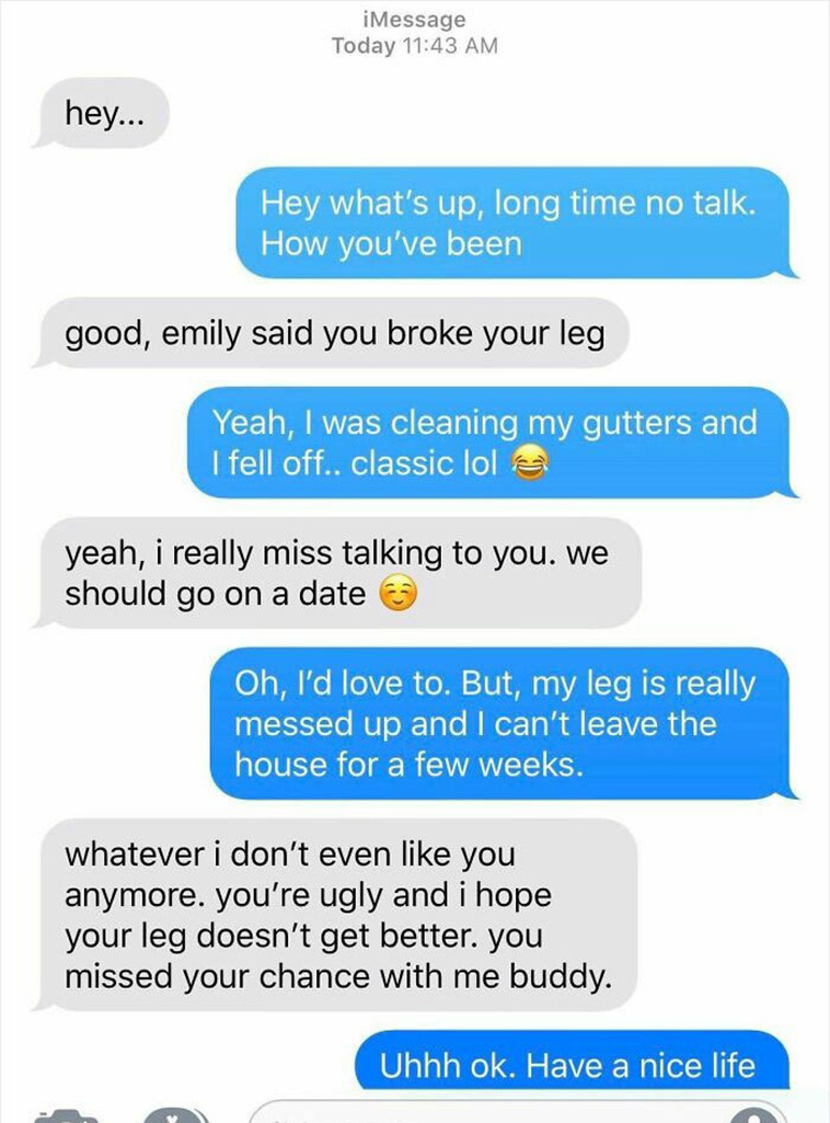 cringey girls messages