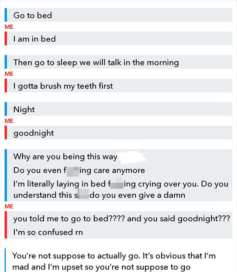 cringey girls messages