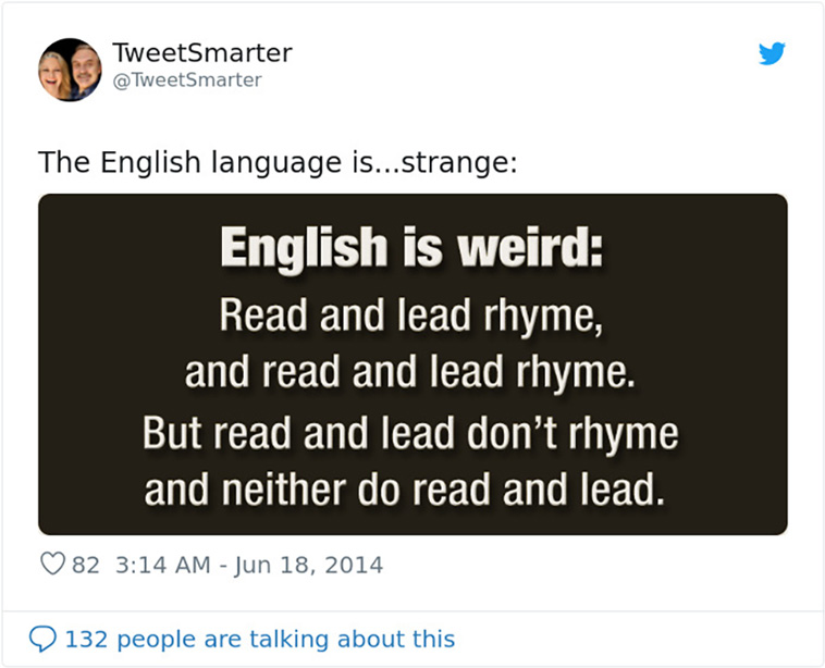 english is weird
