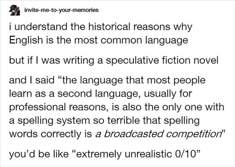 english is weird