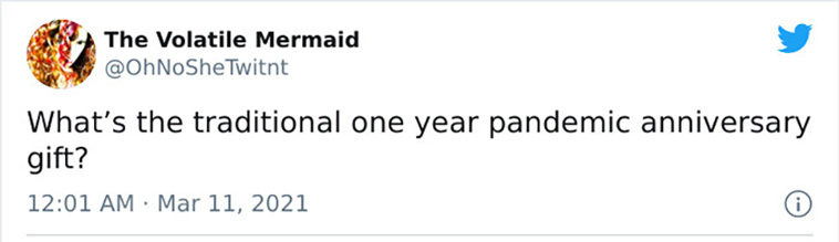 anniversary of the pandemic