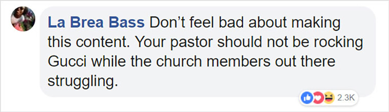 preachers wearing luxury items