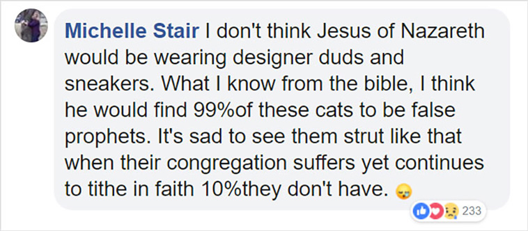 preachers wearing luxury items