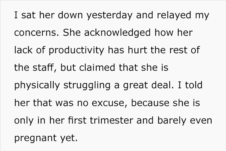 pregnant employee