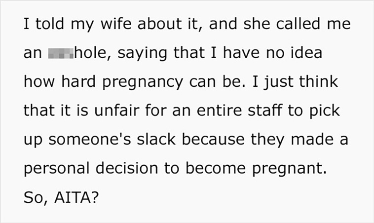 pregnant employee