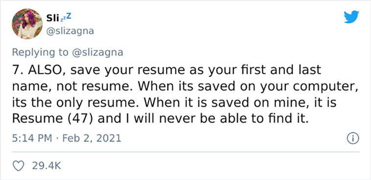 resume tips