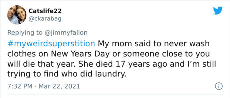 weird superstitions