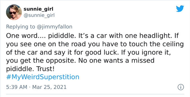 weird superstitions