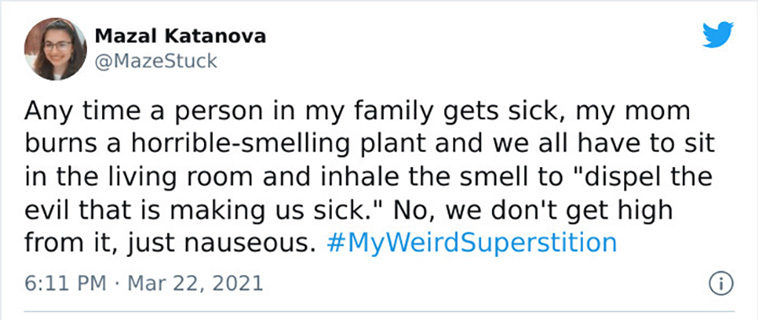weird superstitions