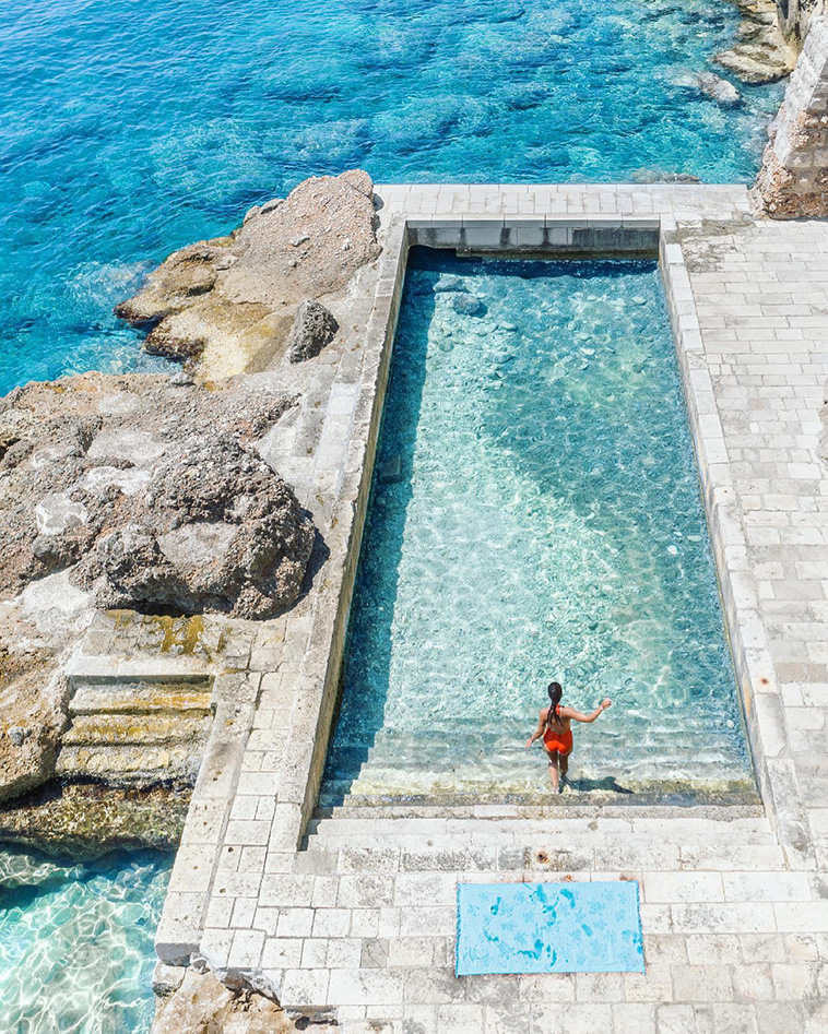 magnificent pool in Dubrovnik